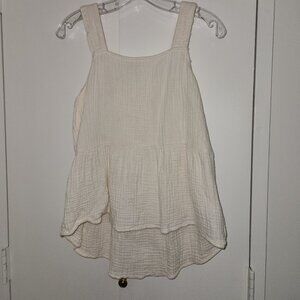 Madewell White flowy tank top tunic blouse